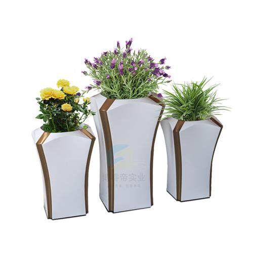 玻璃钢花盆树脂工艺品售楼部花钵商场组合花器欧式种植盆工厂现货