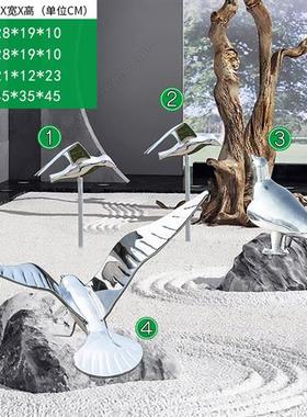 不锈钢镜面彷真鸽子雕塑户外小鸟园林景观小品商场美陈装饰摆件