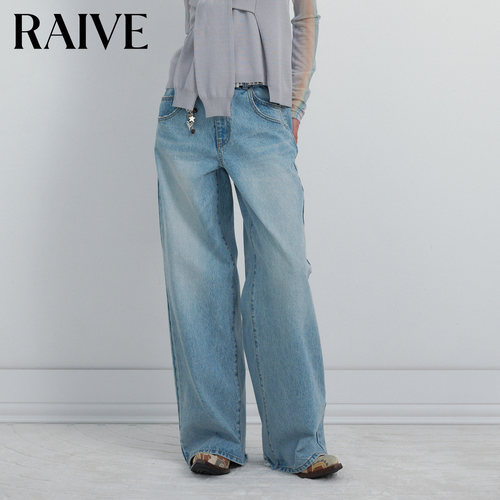 RAIVE宽松易搭长裤牛仔裤