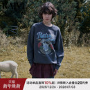 RAIVE旷野玫瑰卫衣25秋冬新款 女宽松logo印花韩系复古圆领上衣