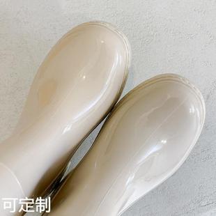 塑胶女鞋 中高筒水鞋 时尚 糖果色女士雨靴防滑雨鞋 厨房防水胶鞋 套鞋