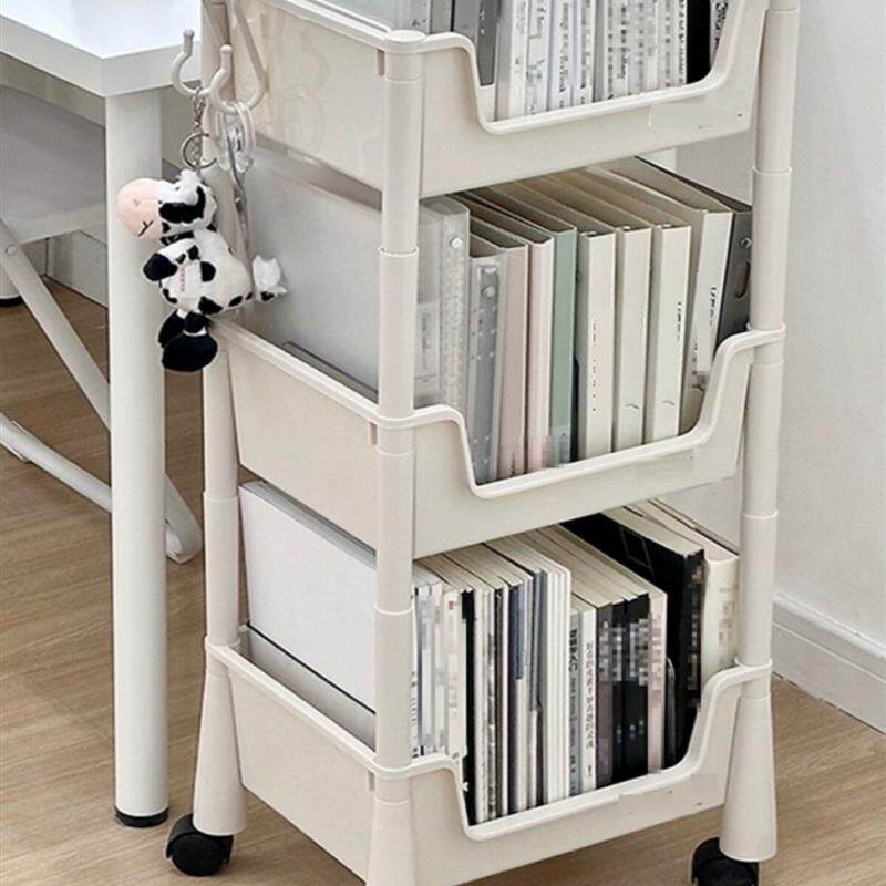 Wheeled storage rack floor-standing table placed under the table movable cart storage rack table