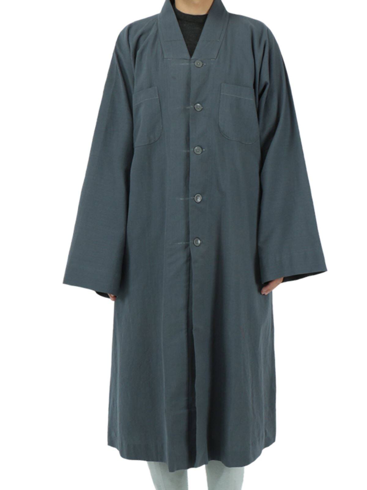 远尘僧服全棉麻中褂春夏季男僧衣服伽蓝褂出家僧人和尚服长褂女