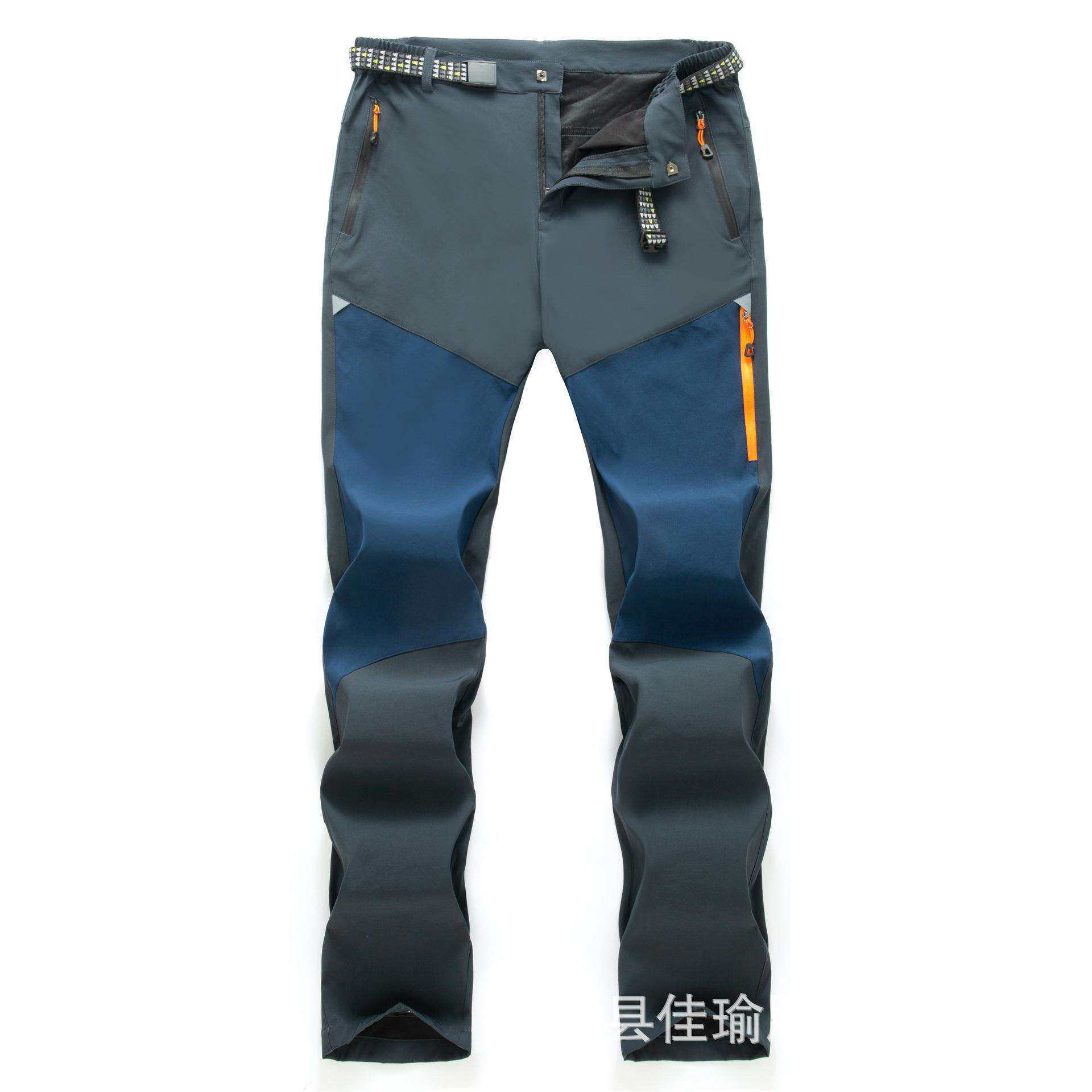 户外冲锋裤男夏季轻薄款速干裤女初秋大码宽松快干登山裤