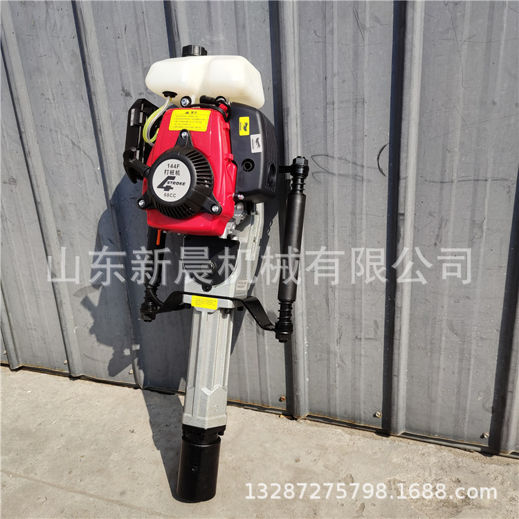 高速公路护栏打桩机便携式防汛植桩机打钢管木桩机
