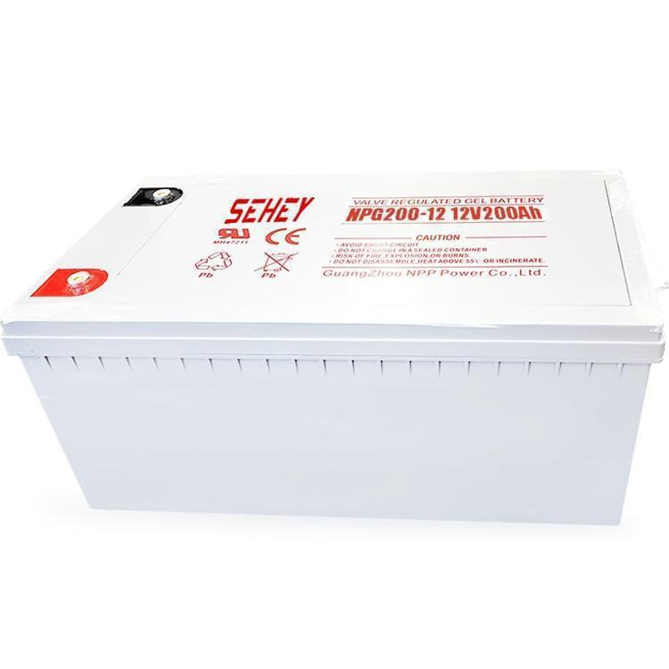 SEHEY蓄电池NPG200-12 12V200AH延长供电系统默认项质保三年泰尔
