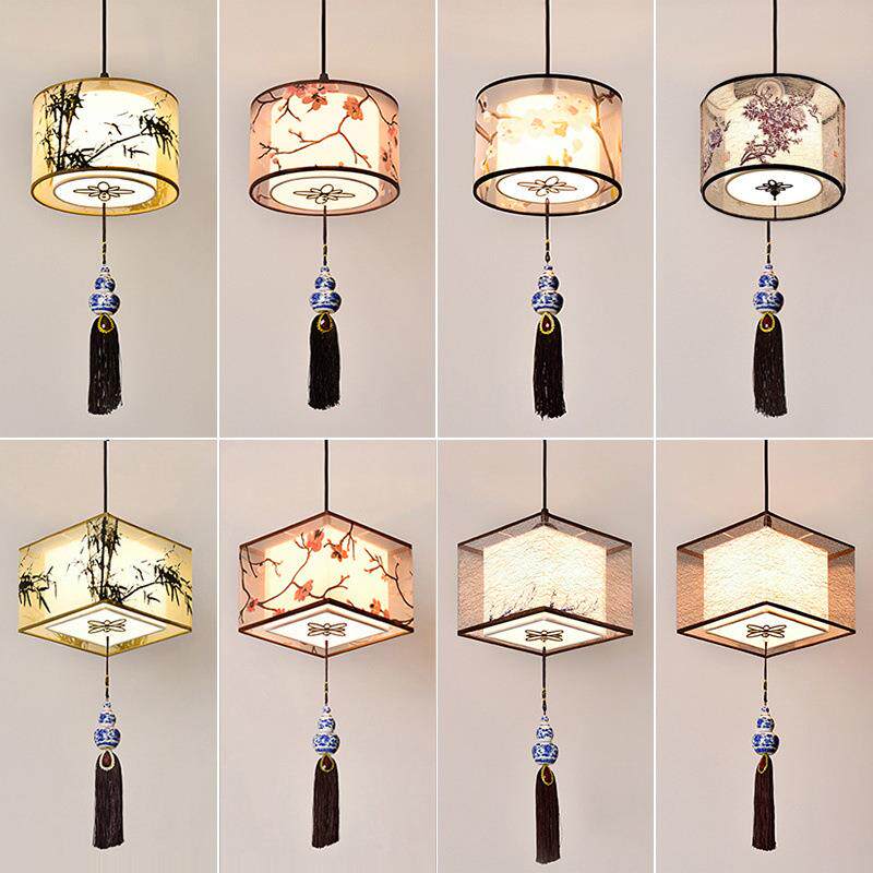 新中式餐厅吊灯现代简约创意饭厅灯过道吧台小吊灯仿古客厅餐桌灯