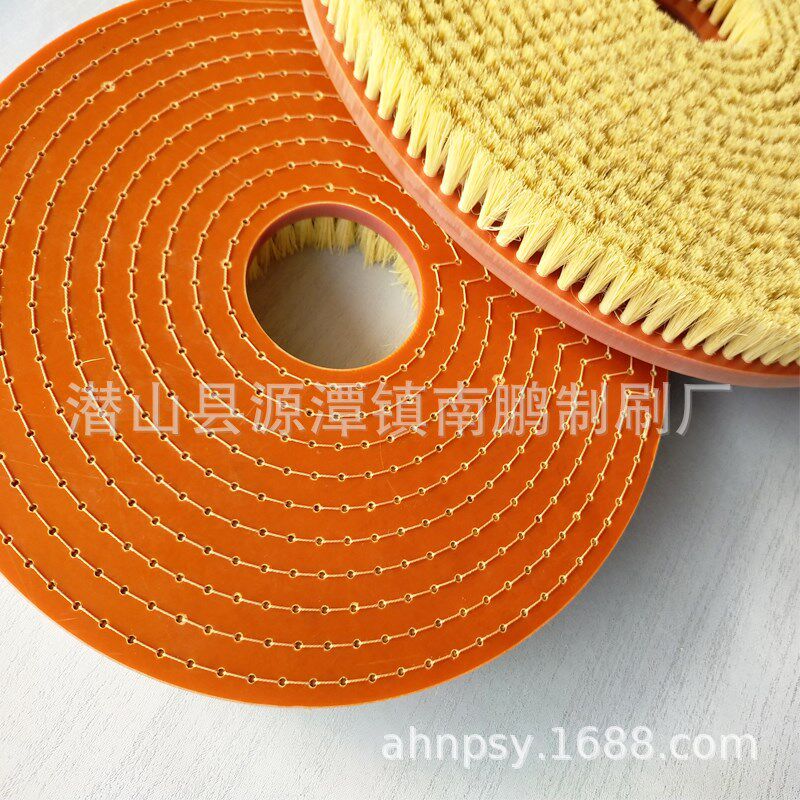 加工PCB刷板机除锡研磨毛刷盘穿线300mm电木板洗板机剑麻圆盘刷