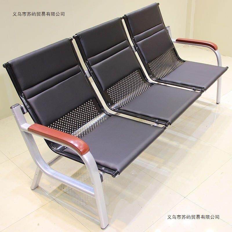 办公沙发铁架办公室排椅三人位茶几组合简约商务会客接待出租屋
