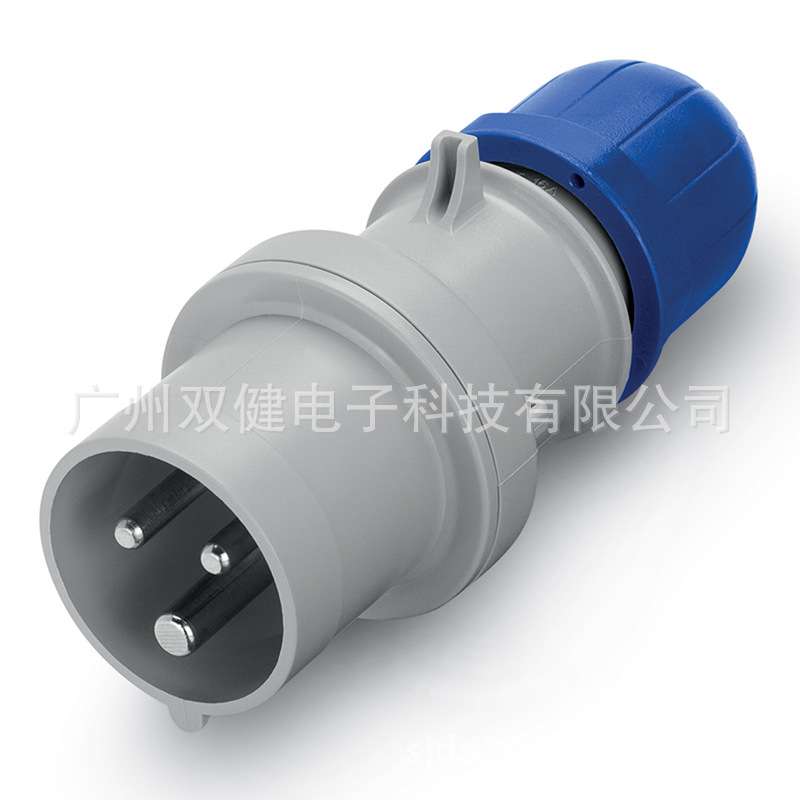 213.1633 SCAME防水工业插头16A-6h/3P IP44 意大利cee插头