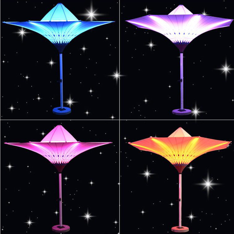 创意LED灯花伞遮阳反向户外