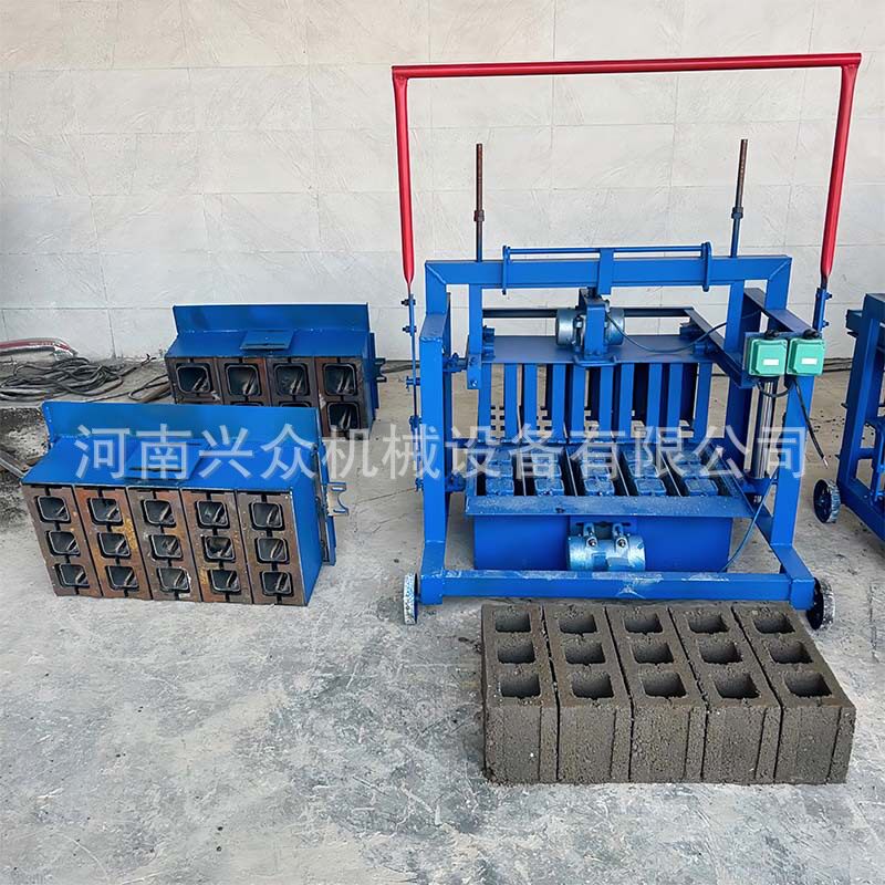直推式小型移动砖机空心水泥砖水泥混凝土免烧砖机设备砖机模具
