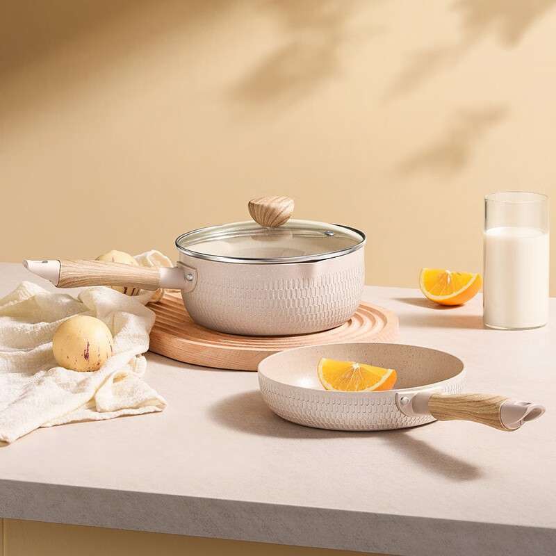 博堡 海宸不粘雪平锅两件套 BDY-TZ691A 量大从优 可代发