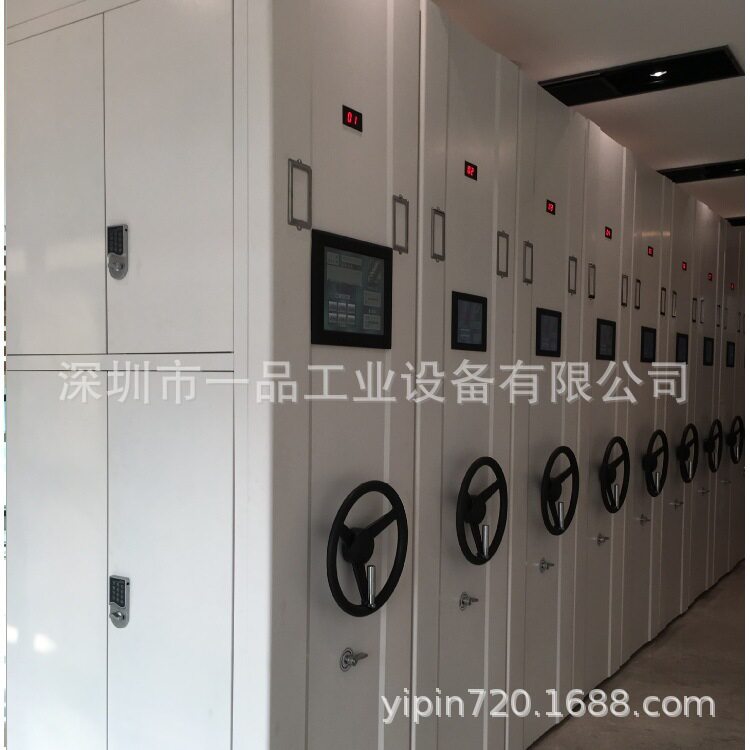 智能电动档案密集架无轨移动密集柜手摇式钢制密集柜资料密集柜