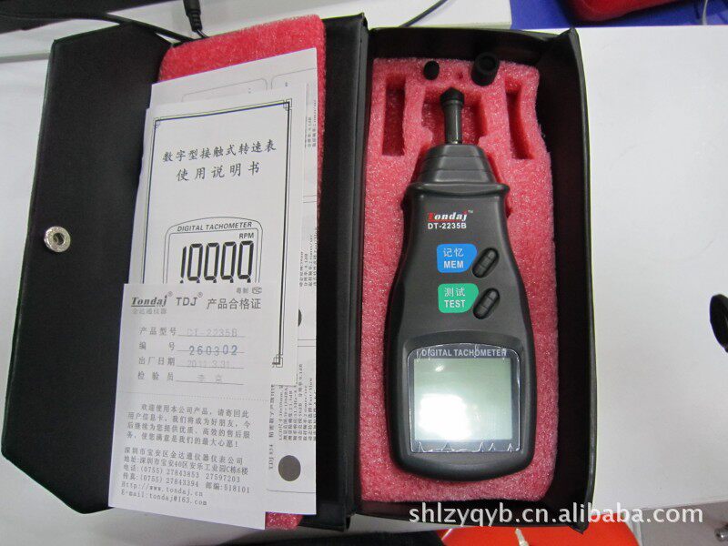 金达通DT-2235B接触式数字转速表转数表测速表测速仪