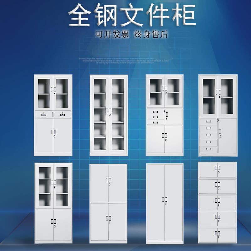 办公室文件柜钢制财务资料柜铁皮档案凭证柜带锁储物柜员工更衣柜