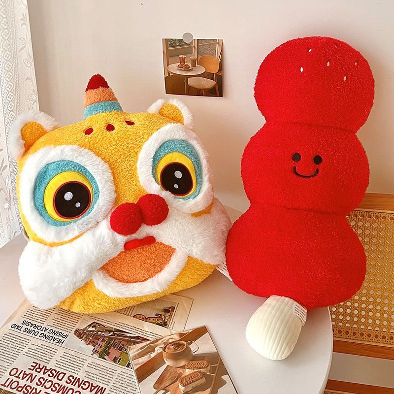 春节抱枕蛇年吉祥物醒狮沙发客厅装饰摆件床上小靠垫2024新年抱枕,玩具/童车/益智/积木/模型,毛绒/玩偶/公仔/布艺类玩具,淘宝优惠券,粉丝福利购,淘宝优惠卷