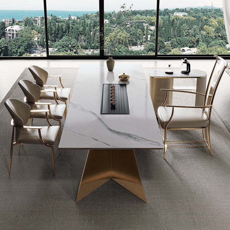 岩板茶桌现代简约办公室客厅功夫大泡茶桌家用茶台轻奢现代高级感