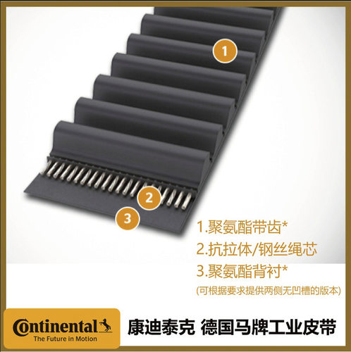 马牌康迪泰克 HTD8MPU开口同步带聚氨酯钢丝高强度传动带