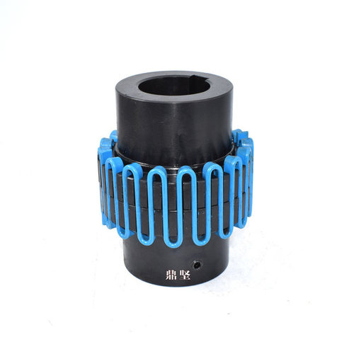 蛇簧联轴器JS蛇形型弹簧罩壳靠背轮大扭矩弹性45号钢型蛇簧联轴器