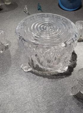酒店会所透明树脂桌椅摆件别墅家具景观工艺品雕塑圆形茶几桌子