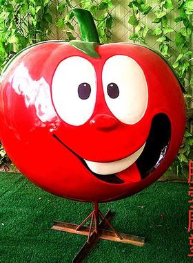 玻璃钢雕塑定制蔬菜水果篮户外卡通采摘园农场果园丰收落地摆件