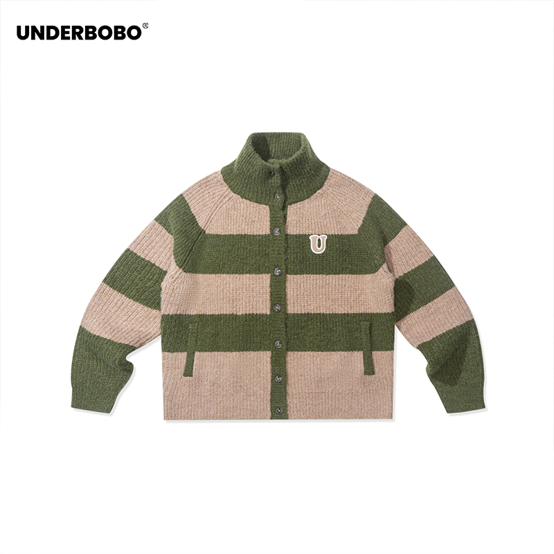 UNDERBOBO春秋美式复古开衫毛衣