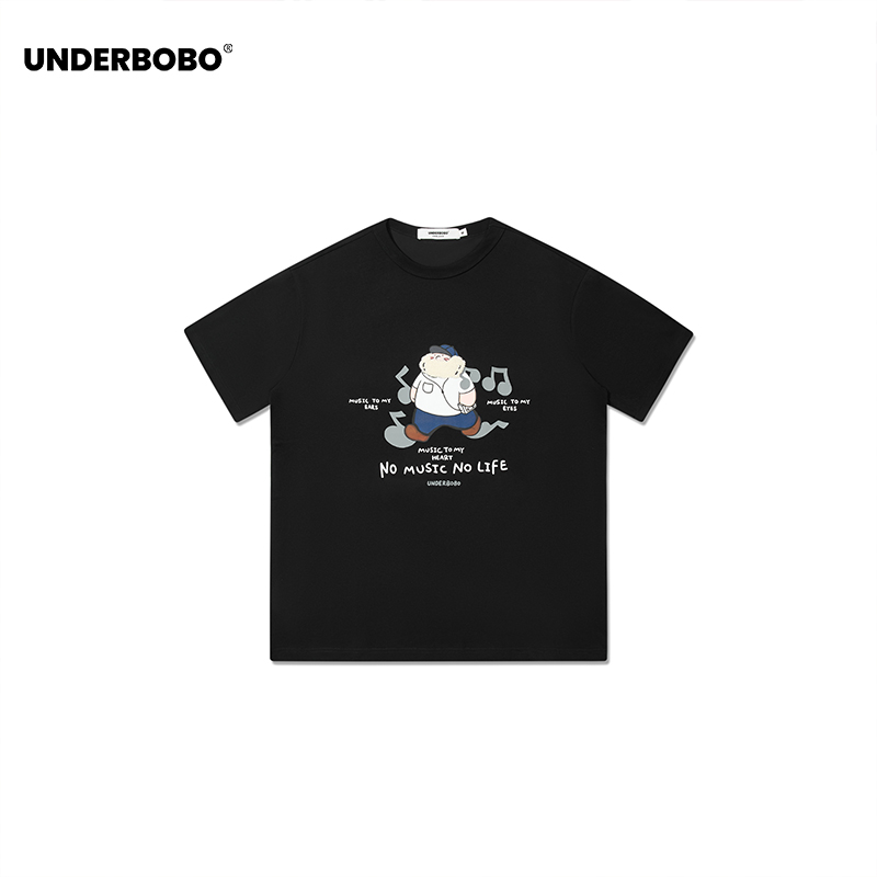 UNDERBOBO简约显瘦印花短袖T恤女