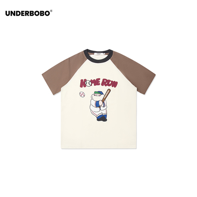 UNDERBOBO棒球插肩袖通勤百搭T恤