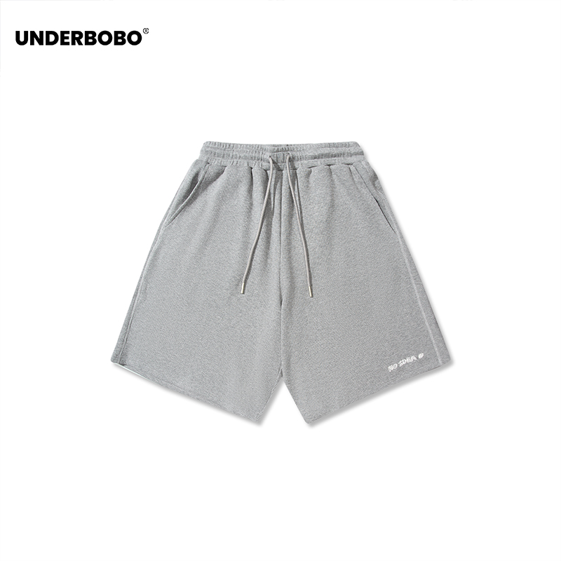 UNDERBOBO高腰华夫格休闲短裤女