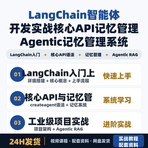 LangChain智能体开发实战 核心API记忆管理Agentic 记忆管理系统