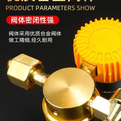 捷信特氩弧焊氩气表减压阀氩弧焊机配件YQAR-731L带流量计减压器