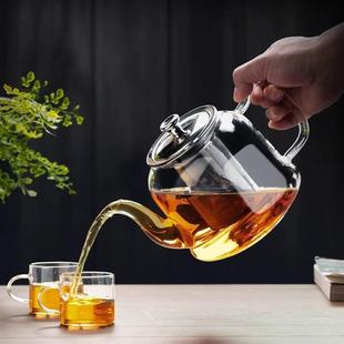 茶壶玻璃加厚耐高温高硼硅大容量煮茶单壶泡茶器耐热家用2024新款