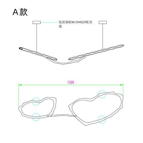 轻奢北欧外国爆款异形圆圈灯酒店别墅大堂圈圈吊灯非标铜吊灯具,家装灯饰光源,客厅吊灯,淘宝优惠券,粉丝福利购,淘宝优惠卷