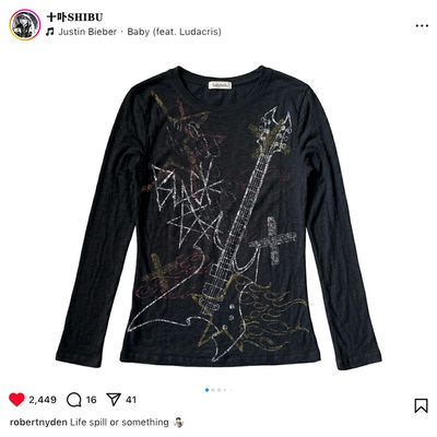 Y2K绝辣废土风反差萌洛可可vintage亚文化叛逆朋克青年ins长袖T恤