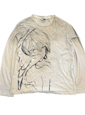 十卟SHIBU 绫波丽Ayanami Rei日漫线稿长袖二次元T恤上衣ACGN