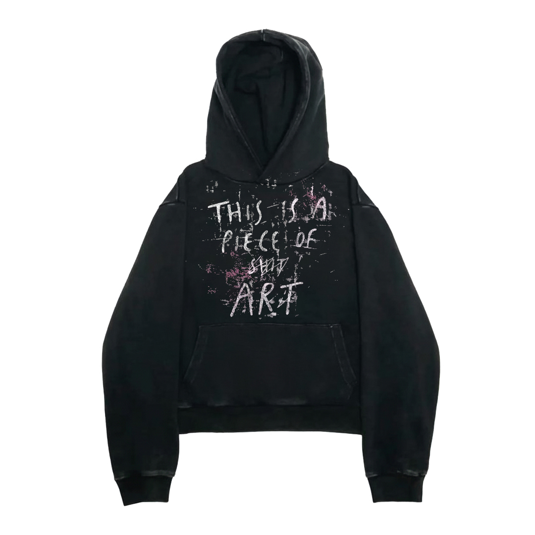 十卟 SHIBU 摇滚嘻哈潮流街头涂鸦艺术风格张扬古着感个性棉卫衣