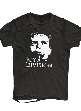 十卟SHIBU 欢乐分队Joy Division摇滚朋克风创意印花短袖T恤潮流