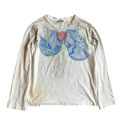 十卟SHIBU 暗黑前卫张扬长袖潮流反差VTG设计感脏脏长袖男女同款