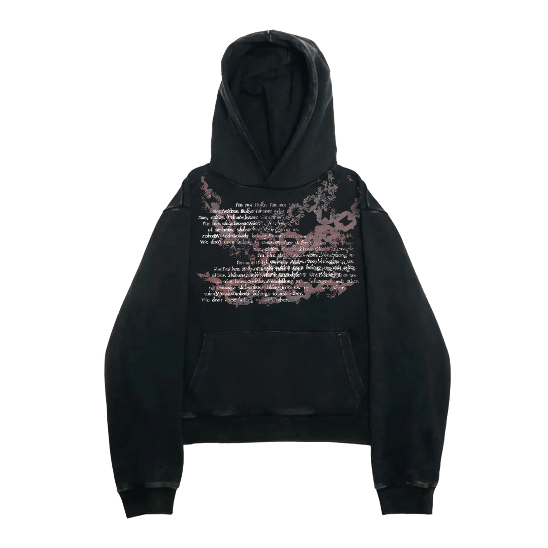 十卟 SHIBU 美式做旧个性punk叛逆摇滚机车穿搭轻亚文化宽松卫衣