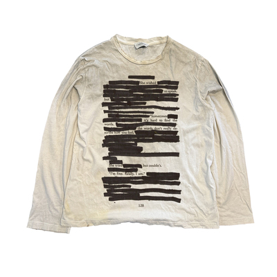 十卟SHIBU 轻亚文化VTG古着感T恤颓废厌世punk设计感不规则长袖