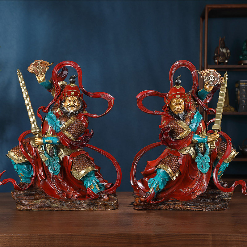 东方禧门神铜摆件一对黄铜工艺品家居送长辈送朋友客厅乔迁礼品