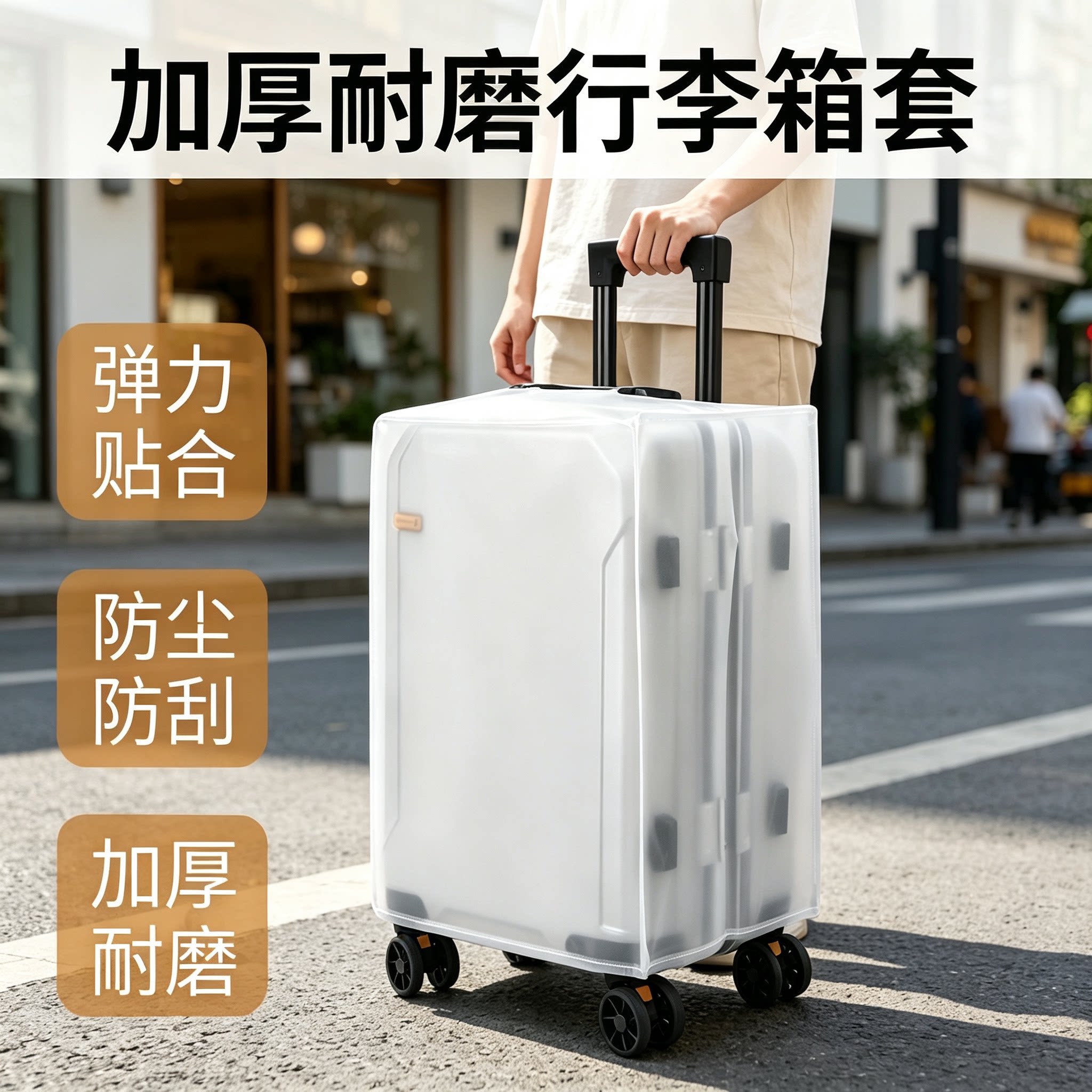 行李箱保护套旅行箱皮套托运防摔加厚耐磨透明拉杆箱套子防尘罩