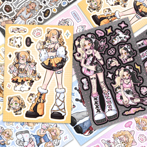 韩系咕咕喵星人咕卡贴纸