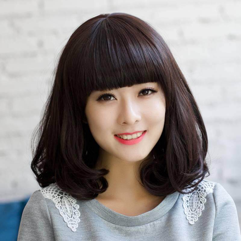 女短卷发全头套式假发