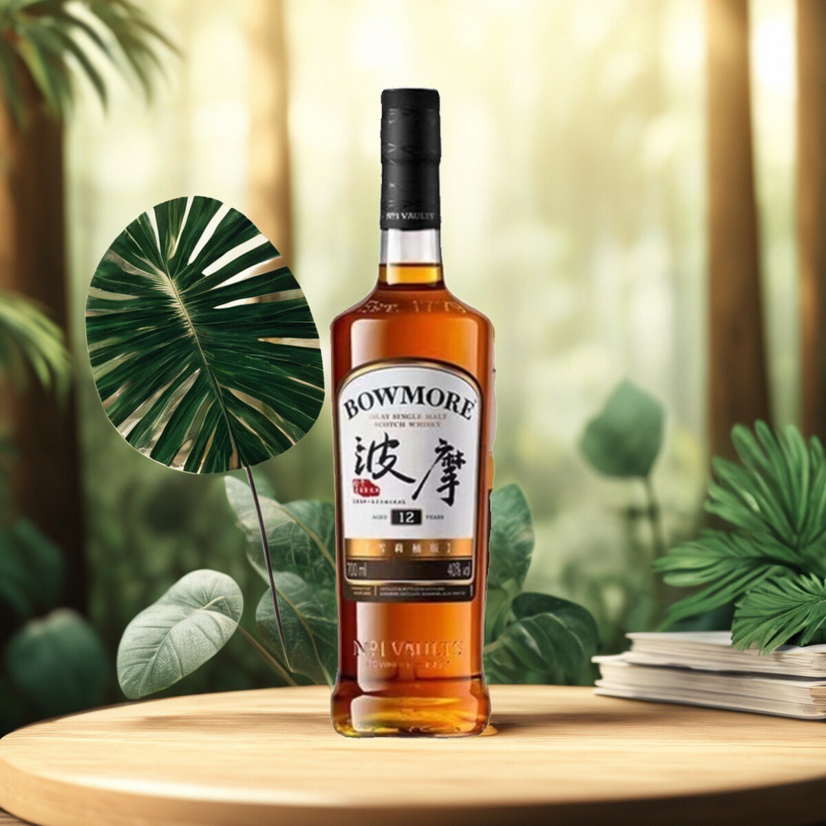 波摩12年艾莱纯麦单一麦芽谷物威士忌酒洋酒Bowmore12年700ml烈酒