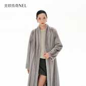 进口长款 北欧传奇 时光机 紫标抽刀整貂小母貂气质皮草水貂外套女