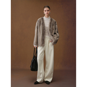 进口短款 北欧传奇 复古貂 貂皮大衣整貂天鹅绒水貂皮草外套挖削