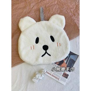 吸水不掉毛小方巾家用厨房抹布速干搽手巾儿童 日本可爱擦手巾挂式