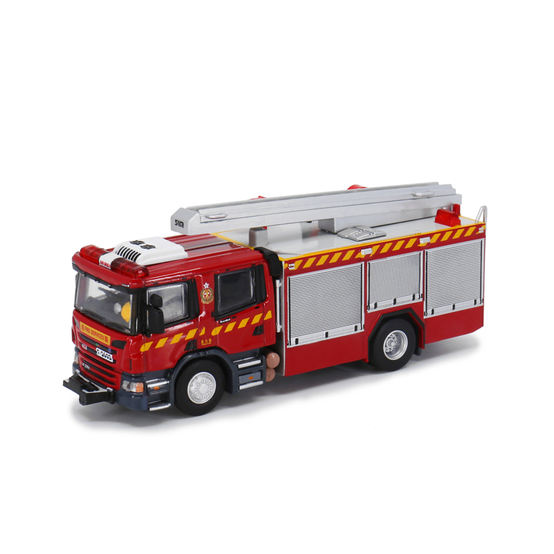 极速LTINY微影 1:7p6  SCANA香港消防处旋转台钢梯车199# 合金汽